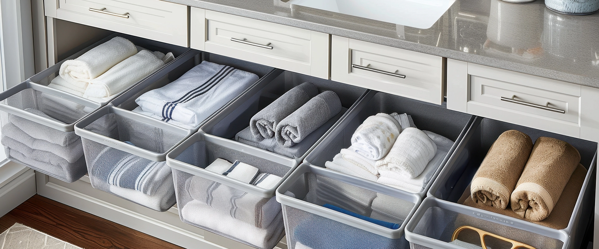 System zum Sortieren der Wäsche nach Farbe oder Stoffart